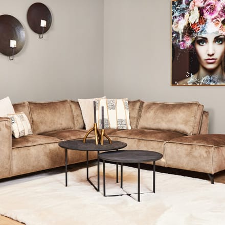 Starfurn - Salontafel Arlington - Zwart - 70x70x40 cm