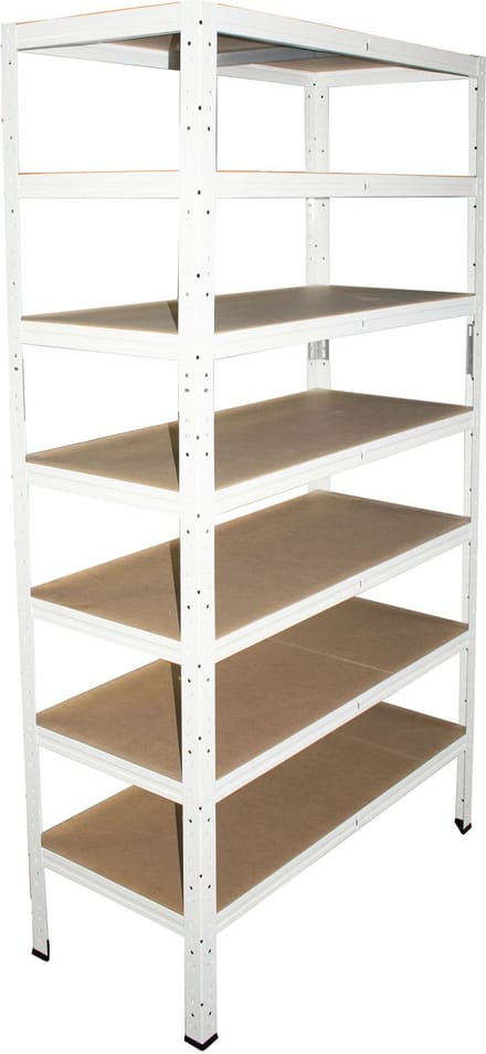 Shelfplaza HOME metalen stellingkast - 180x30x30 cm - wit - 7 planken
