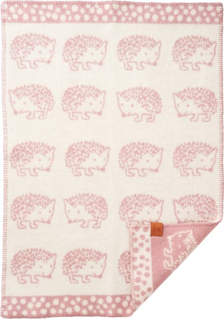 Klippan wiegdeken eco wol Hedgehog egel roze