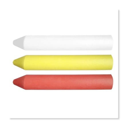 TOPEX - Technische Krijt - Wit, Geel, Rood - 13 x 85 mm - 3 stuks