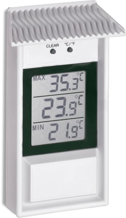 Thermometer met minimum- en maximumweergave voor binnen en buiten - Waterdicht en Compact
