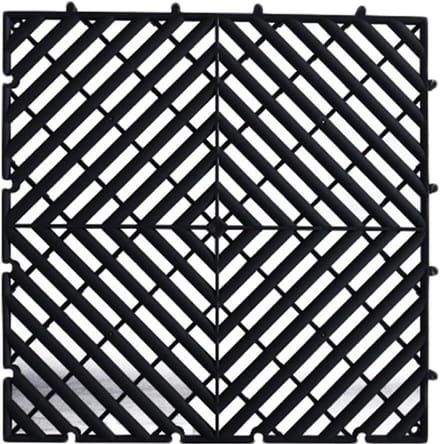 Modulaire Vloertegels - Drainagematten Garage - Efficiënte Afvoer - Stevige Modulaire Structuur - 40 x 40 cm - Zwart