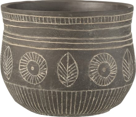 J-Line bloempot Fresco - cement - grijs - large - Ø 23.5 cm