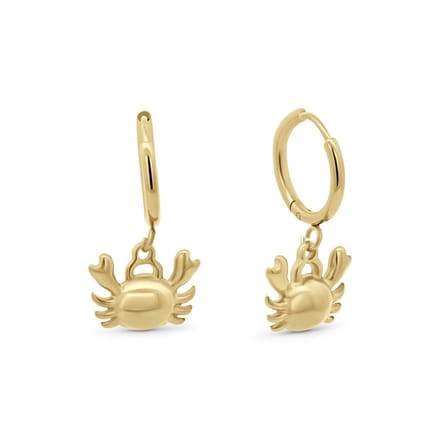 8CE-70614 - CO88 Collection – Oorbellen krab – goudkleurig