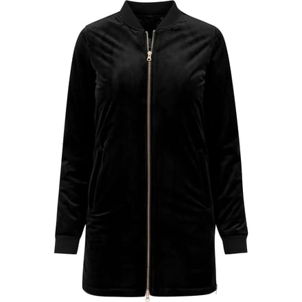 Urban Classics - Long Velvet Jacket - S - Zwart