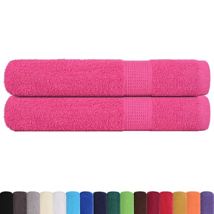 vidaXL - Handdoeken - FROGN - 2 - st - 100x200 - cm - 360 - g/m² - roze