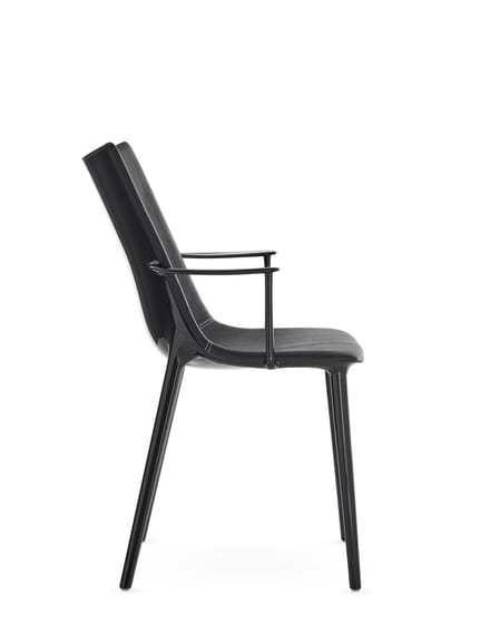 Kartell - H.H.H. stoel leer - zwart