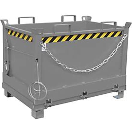 Bodemklepcontainer FB 500, L 800 x B 1200 x H 860 mm, grijs