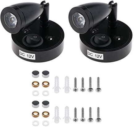 Verstelbare 12V 3W LED Interieur Spot Leeslamp met Warm Licht voor Camper, Caravan en Boot
