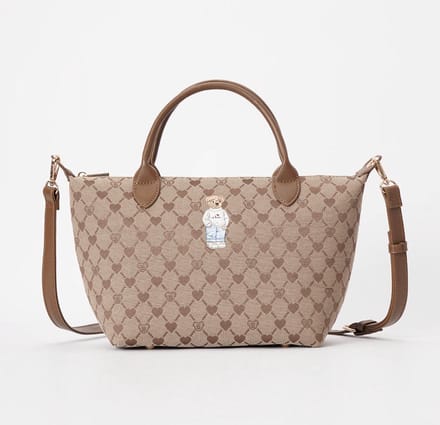 Top Handle Grab handbag - Handtas - Schoudertas - Beige monogram - Teddybeer - B-loved - Beren