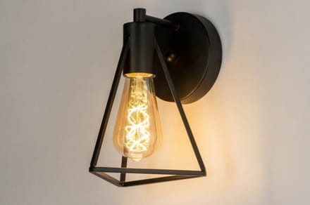 Lumidora Wandlamp 73417 - Voor binnen - DAX - E27 - Zwart - Metaal