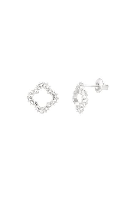 Lucky diamond oorbellen Zilver