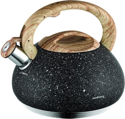 Klausberg 7279 - Fluitketel - zwart - marmer - 2.7 liter