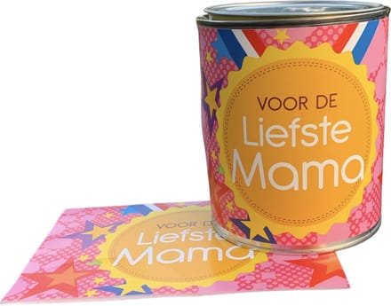 Moederdag - Snoepblik - Voor de liefste Mama - Drop - Cadeauverpakking