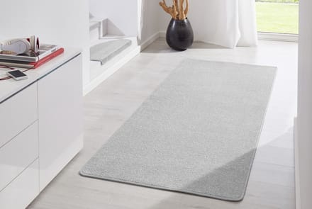 Loper Uni Laagpolig Effen Vloerkleed - Fancy - Grijs 80x150 cm