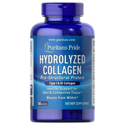 Puritan's Pride- Gehydrolyseerd Collageen 1000 mg, 180 Caplets
