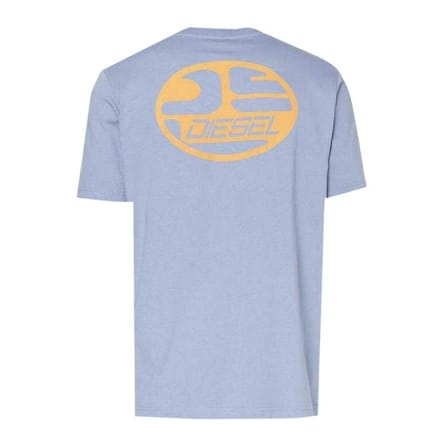 Diesel Unisex Oval Stonewashed Logo T-shirt voor volwassenen (Blauw)