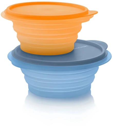 Tupperware Mini-Max Duo Set - 700ml & 900ml - Compacte Bewaardozen, Ideaal voor Camping & Keuken