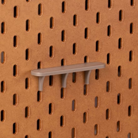 Standaard plankje vlak voor Ikea Skadis Pegboard 12x2,5 cm - Zilver - Display