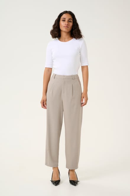 Pants Suiting Regular fit Petrified Oak beige