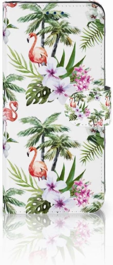 Samsung Galaxy S8 Telefoonhoesje met Pasjes Flamingo Palms