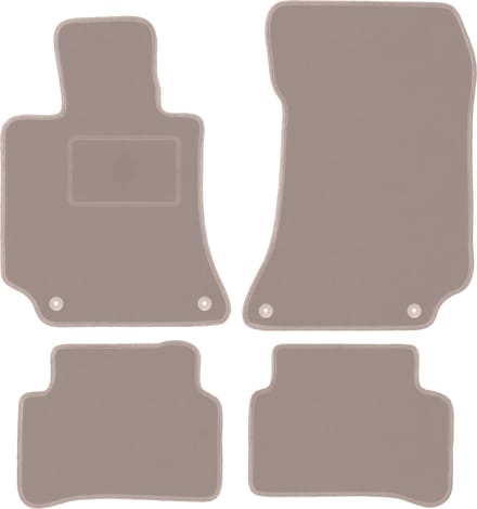Beige velours matten voor: Mercedes CLS W218 coupé (2009-2016)