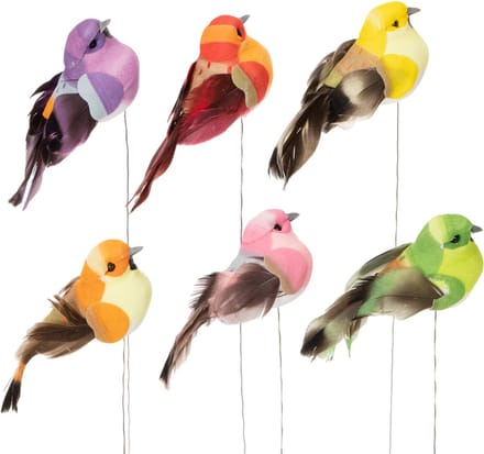 Kunstmatige vogel met draad om mee te knutselen, kleurrijke decoratie