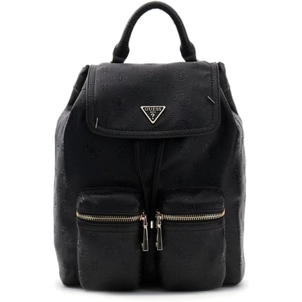 GUESS vrijetijdsrugzak rugzak Manhattan II Flap Backpack Stone Logo crème