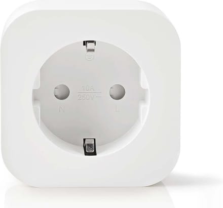 Nedis SmartLife Slimme Stekker - Wi-Fi - 2500 W - Randaarde stekker / Type F (CEE 7/7) - -10 - 45 °C - Android / IOS - Wit - 1 Stuks