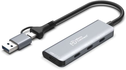 Microconnect UC0070-5G-USB-C-4IN1-C interface hub USB 3.2 Gen 1 (3.1 Gen 1) Type-C 5000 Mbit/s Zilver