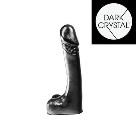 Dark Crystal Dildo 18 x 3 cm - zwart