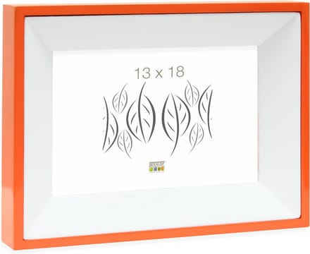 Deknudt Frames fotolijst S67DK3 P2 - dubbelzijdig - oranje - wit - 13x18
