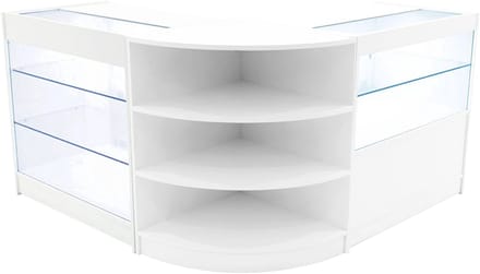 Calliope led winkel toonbank set - wit - 90x90&60x60cm - 3-delig led