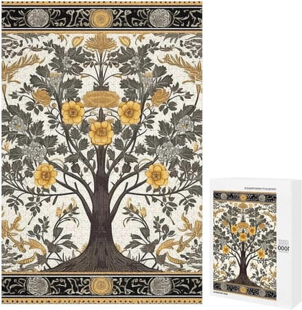 Houten Puzzel - Puzzel voor volwassenen - Ontspanning thuis - Gladde afwerking - 1000 stukjes - Wit