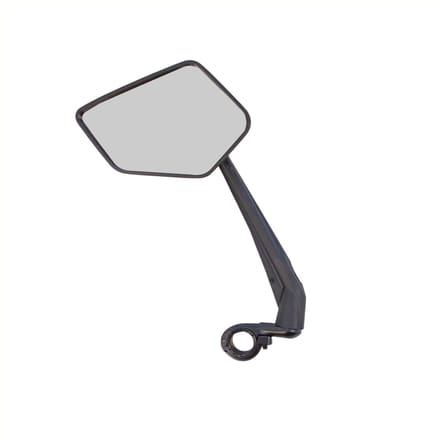 Falkx Linker fietsspiegel - acryl glas - 14x8.5 cm - verstelbare arm 21 cm