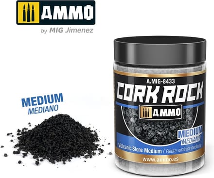 AMMO by Mig Jimenez Modelbouwdecoratie - MIG 8433 Cork Rock Volcanic Rock - Medium - Terraform - 100ml Effecten potje