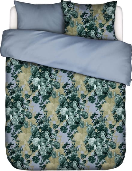 Essenza Leila Dekbedovertrek Biologisch Katoensatijn chambray blue - Lits-Jumeaux - 240x200/220 cm