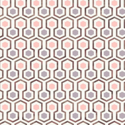 Noordwand - Good - Vibes - Behang - Hexagon - Pattern - roze - en - paars