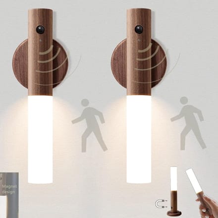 Draadloze LED Wandlamp met Bewegingssensor en USB Opladen - 2 Stuks