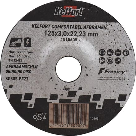 Afbraamschijf accu 125x3.0x22.2