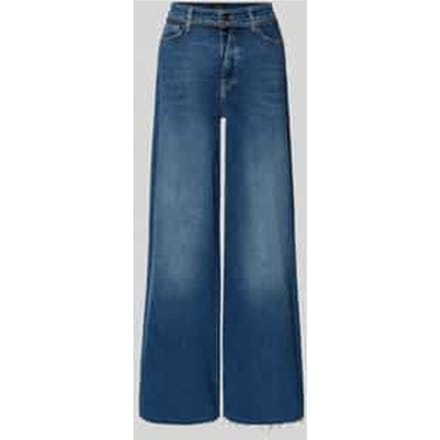 Wide fit jeans met tailleband