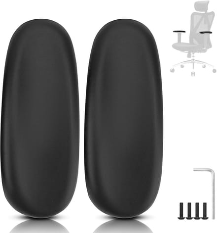 Ergonomische Armleuning Pads Vervanging voor Bureaustoel Onderdelen - Zwart