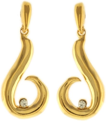 Behave - Dames oorbellen - Goudkleur hanger golfsieraad - 5 cm