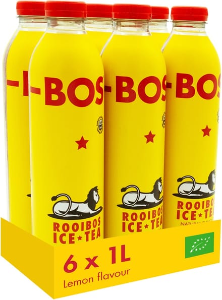 BOS Ice Tea - Lemon - Bio - Rooibos - Koolzuurvrij - Multipack 6 x 1L