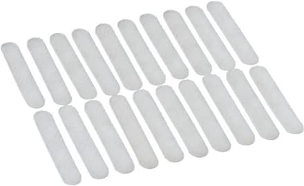 Pack van 20 Transparante Siliconen Strips voor Kleerhangers 0.8 x 5 cm