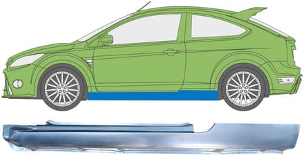 Volledige dorpel voor Ford Focus 2004-2010 / Links