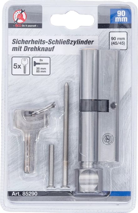 BGS Veiligheids-sluitcilinder - met kop - 45/45 - 90 mm