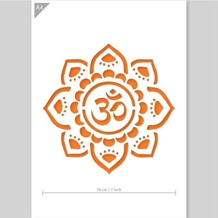 QBIX Mandala Sjabloon A4 Formaat Kunststof - Uitsnede diameter 18cm