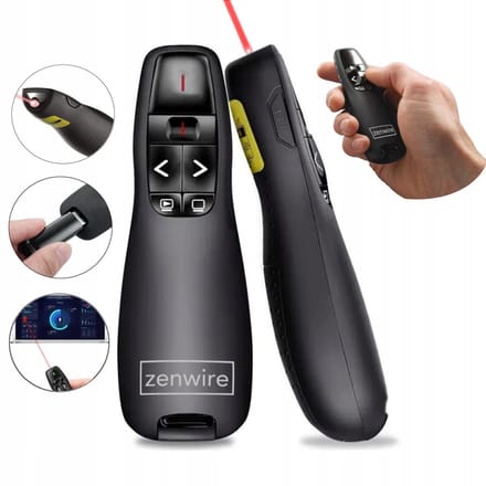 Zenwire S15 Draadloze Presenter - Laseraanwijzer - USB - 100 m