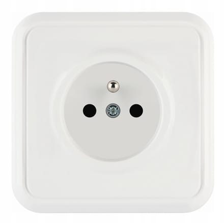 Duwi CosmoLuxe Serie - Enkelstopcontact met Aarding - Wit - Onderbouw